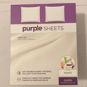 White sheets from purple
